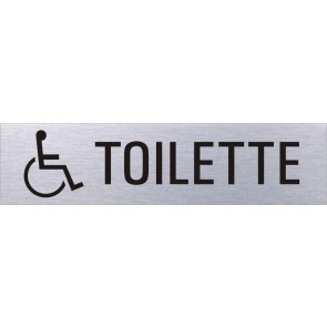 Rollstuhl TOILETTE Edelstahlschild 8384