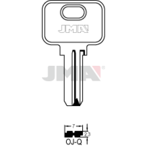 Schlüsselrohling neusilber - OJ-Q