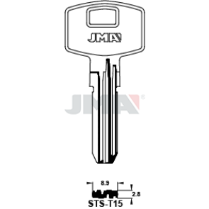 Schlüsselrohling neusilber - STS-T15
