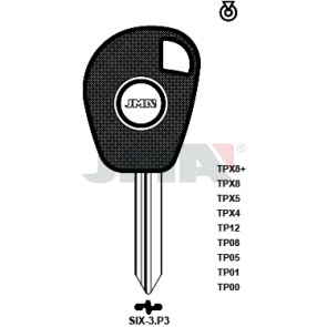 Transponder-Schlüsselrohling - TP00SIX-3.P3