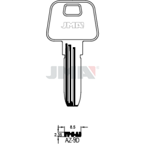 Schlüsselrohling neusilber - AZ-9D