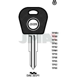 Transponder-Schlüsselrohling - TP00DAE-3D.P1