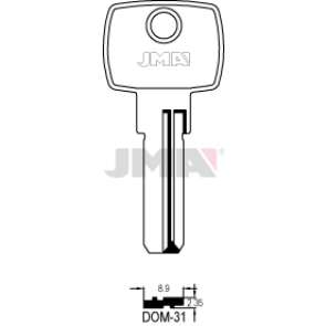 Schlüsselrohling neusilber - DOM-31