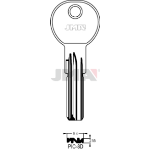 Schlüsselrohling Spezialprofil - PIC-8D