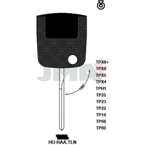 Transponder-Schlüsselrohling - TP00HU-HAA.TLN