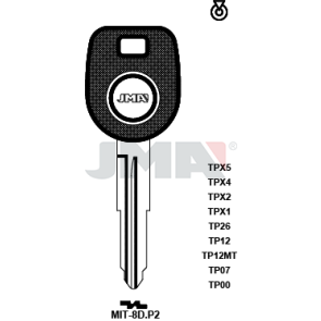Transponder-Schlüsselrohling - TP00MIT-8D.P2