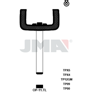 Transponder-Schlüsselrohling - TP00OP-11.TL