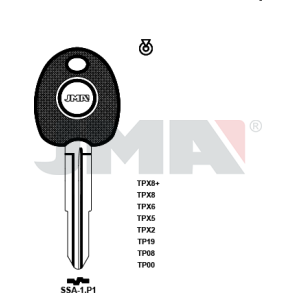 Transponder-Schlüsselrohling - TP00SSA-1.P1