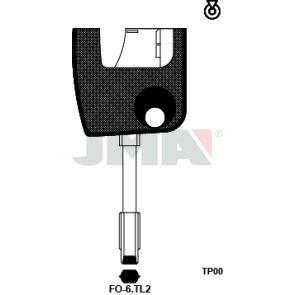 Transponder-Schlüsselrohling - TP00FO-6.TL2