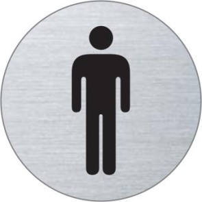 WC Herren Edelstahlschild 8473
