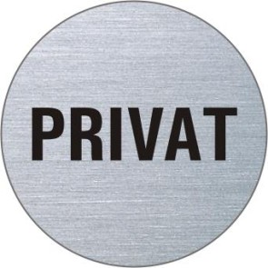 PRIVAT Edelstahlschild 8516