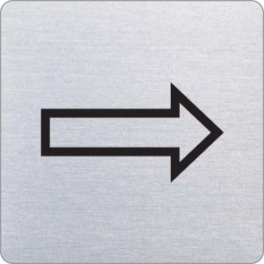 Pfeil Edelstahlschild 8918