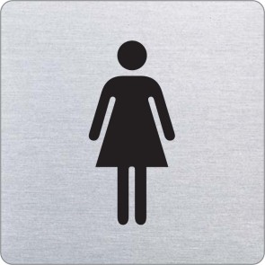 WC Damen Edelstahlschild 8926