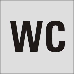 WC Aluminiumschild 9700-E