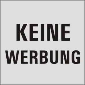 KEINE WERBUNG Aluminiumschild 9702-E