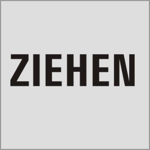 ZIEHEN Aluminiumschild 9703-E
