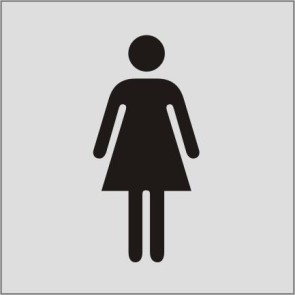 WC Damen Aluminiumschild 9713-E