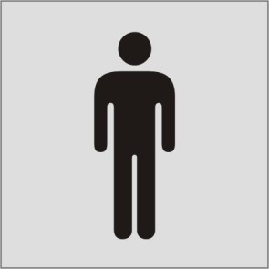 WC Herren Aluminiumschild 9714-E