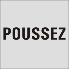POUSSEZ Aluminiumschild 9716-E