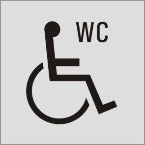 Rollstuhl WC Aluminiumschild 9727-E