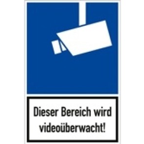 Videoüberwacht mit Text