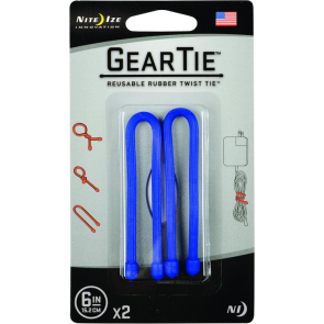 Gear Tie - Gummiflex-Binder / Torsion élastique - 6 Inch/15.2cm lang (blau)