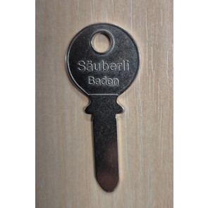 Schlüsselrohling KA-7 mit Prägung "Säuberli Baden"