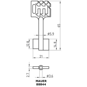 Doppelbartrohling - Mauer 88844