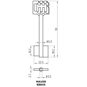 Doppelbartrohling - Mauer 88845