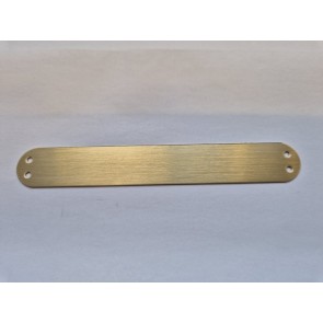 Messing-Schild mit 4 Löchern 111.5 x 15.8 mm