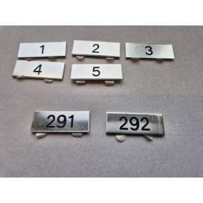 Nummernschilder 1-293, Aluminium blank, selbstklebend 40 x 15 x 1.5 mm