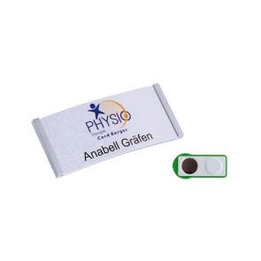 Ansteckschild aus Kunststoff Complete