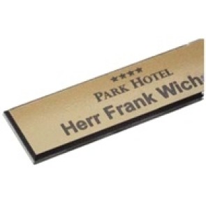 Ansteckschild mit Sicherheitsnadel facettiert