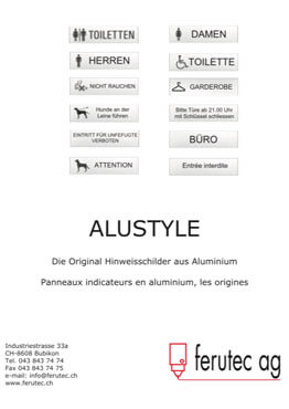 Hinweisschilder Aluminium