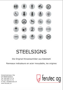 Hinweisschilder Edelstahl